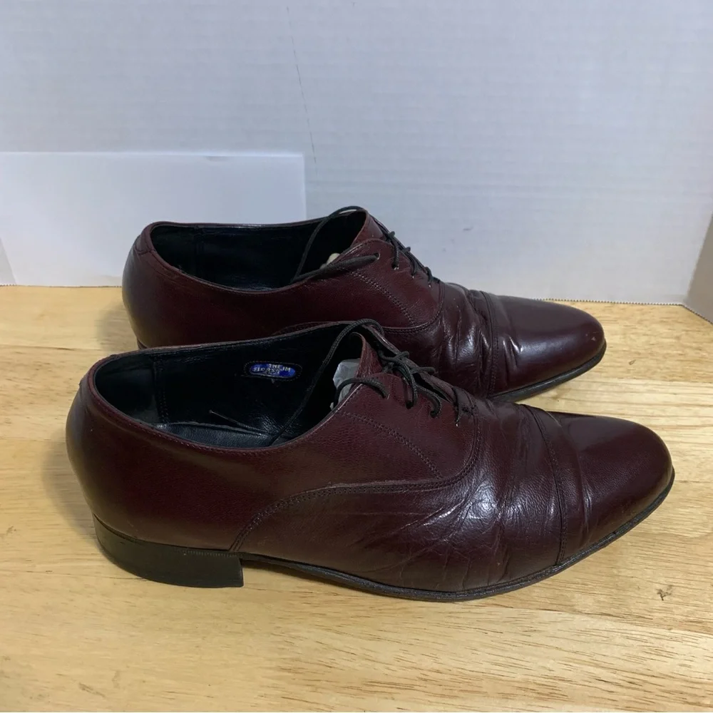 Florsheim Men Cap Toe Oxford Shoes Size‎ 9D Burgundy Red Lace Up Style 33357. - Picture 2 of 7
